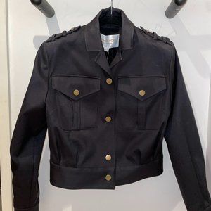 Michael Kors Collection NWT black military moto jacket